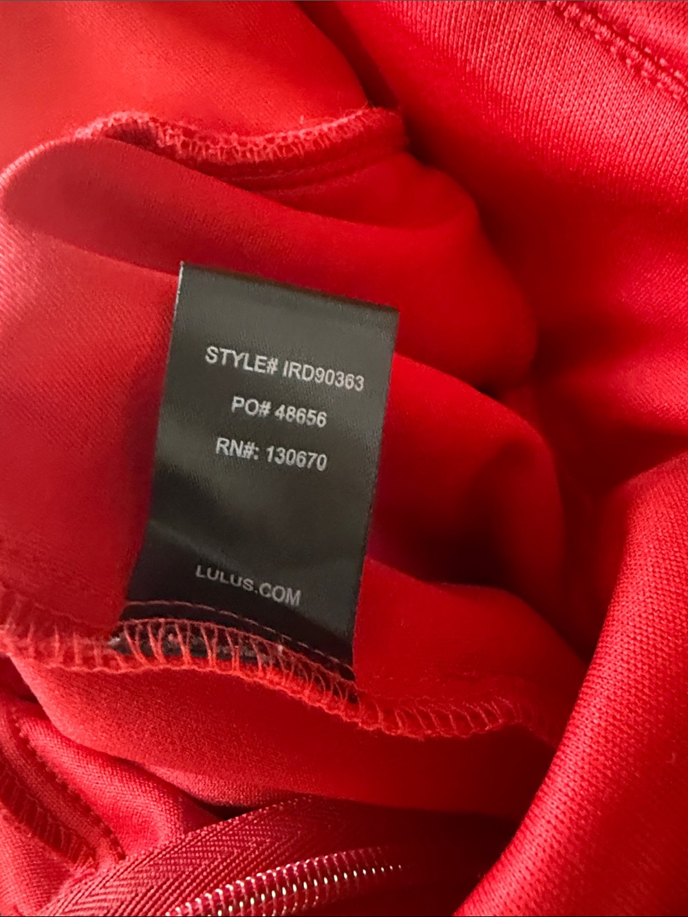 Lulu's Red V-Neck Ruffle Shoulder Jumpsuit - Picture 9 of 10